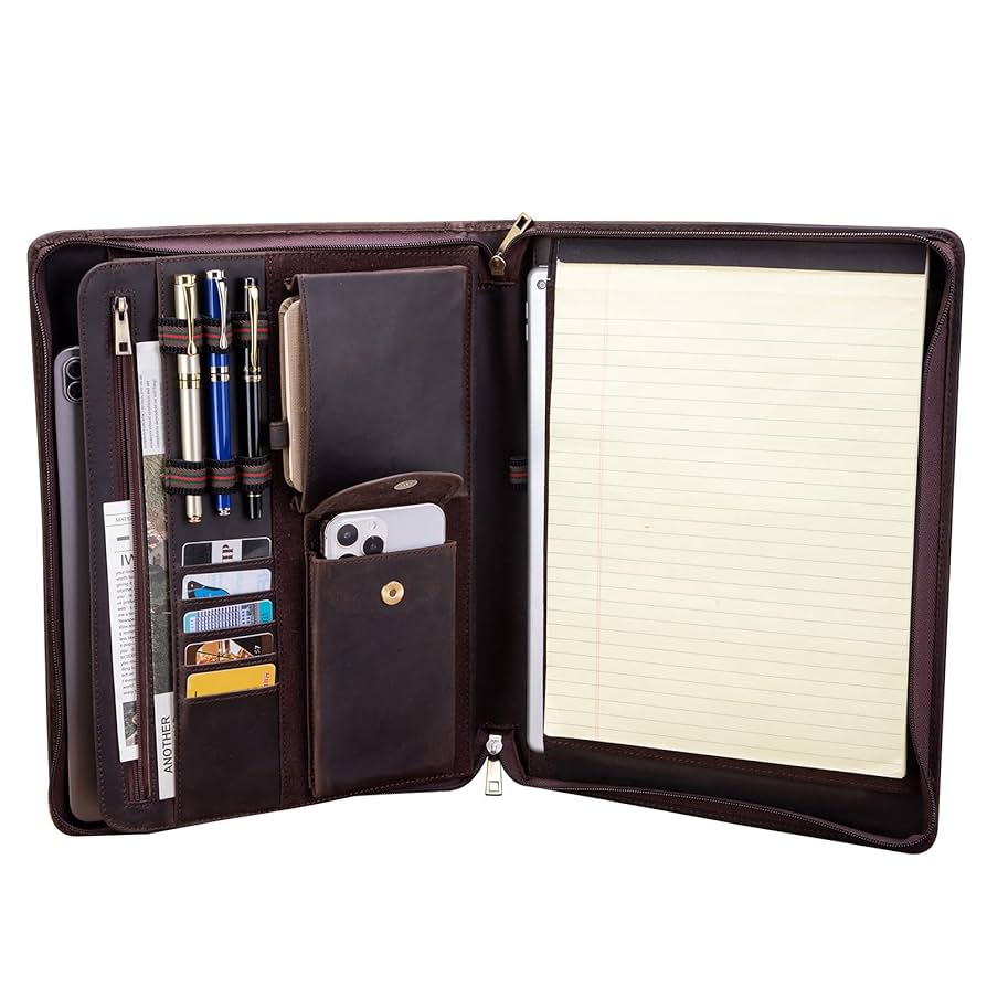 かずページ Amazon | Crazy-Horseレザーパッドフォリオポートフォリオ